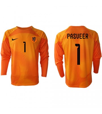 Nederland Remko Pasveer #1 Keeper Bortedrakt VM 2022 Langermet